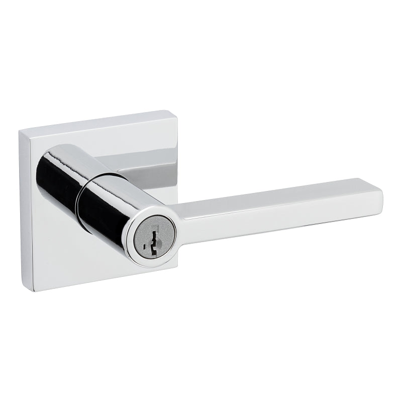Weiser Halifax Series 9GLA5350-093 Entry Lever, Levers Lock, Polished Chrome, Residential, Re-Key Technology: SmartKey