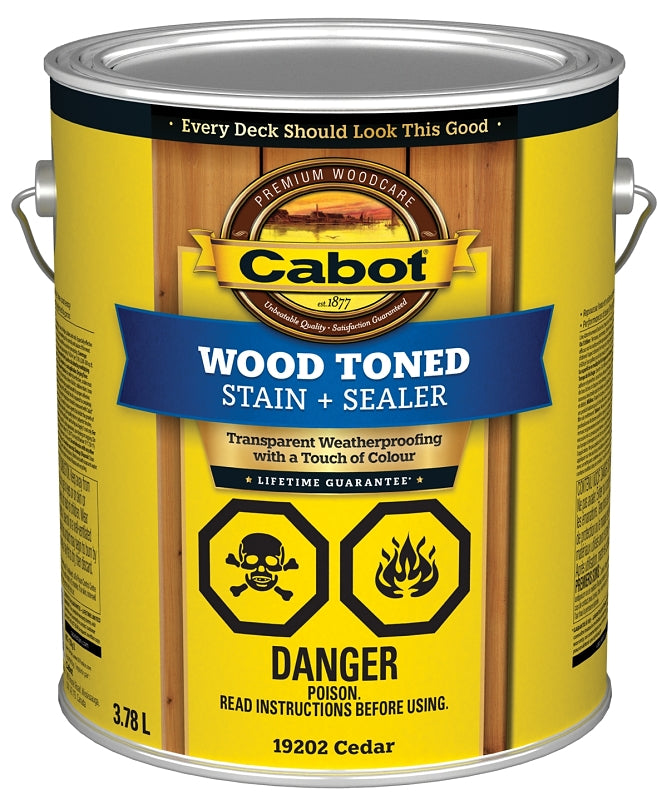 Cabot 142.0019202.007 Deck and Siding Stain, 3.78 l, Liquid, Cedar, 1.02 Specific Gravity, 94 deg C, <250 g/l VOC