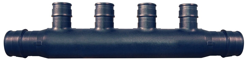 Apollo Valves ExpansionPEX Series EPXM4PTO Open End Manifold, 7-3/4 in OAL, 2-Inlet, 3/4 in Inlet, 4-Outlet, Brass