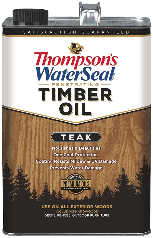 Thompson's WaterSeal TH.049831-16 Timber Oil, Teak, Liquid, 1 gal