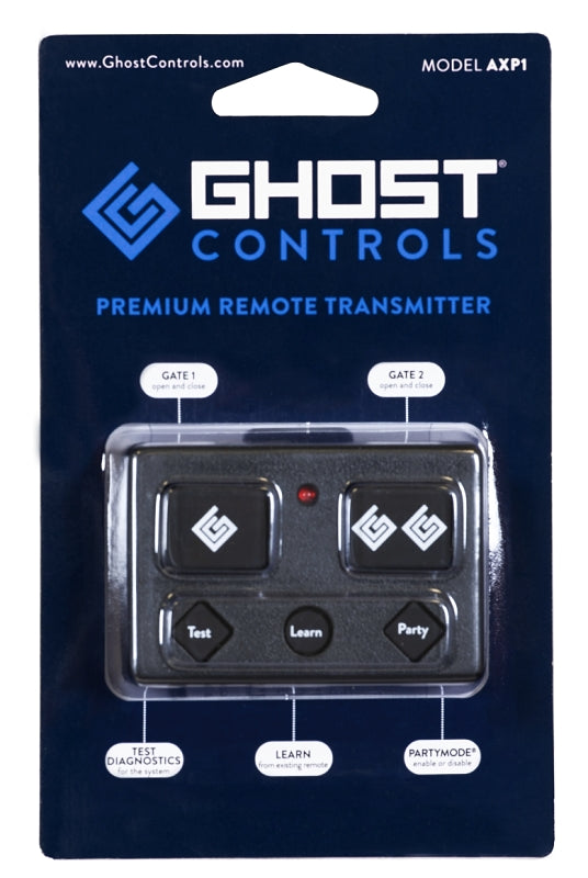 Ghost Controls AXP1 Remote Control Transmitter, Lithium Battery, 100 ft