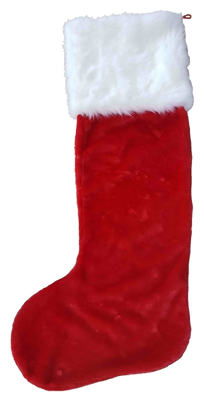 Hometown Holidays 28405 Giant Plush Stocking, Polyester, Red/White
