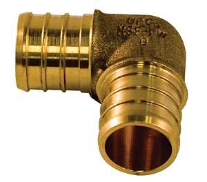 aqua-dynamic 9777-044 Pipe Elbow, 3/4 in, 90 deg Angle, Brass