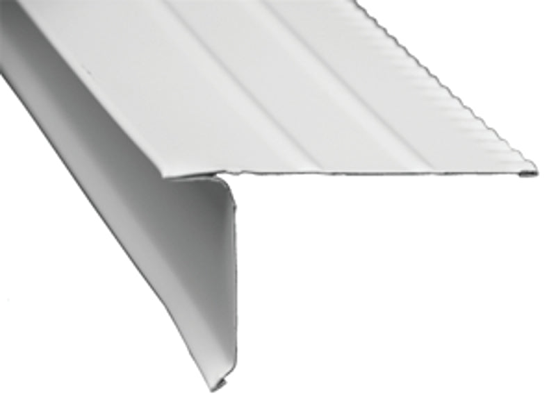 Amerimax F50WA6 Roof Edge, 10 ft L, Aluminum, White