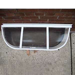 Conquest Steel 5824 Window Well Cover, 58 in L, 14 in W, Aluminum/Polycarbonate, Clear/White
