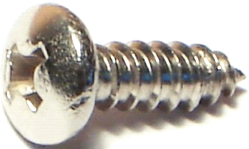Midwest Fastener 05107 Screw, #8 Thread, Coarse Thread, Pan Head, Phillips Drive, Self-Tapping, Sharp Point, 100 PK