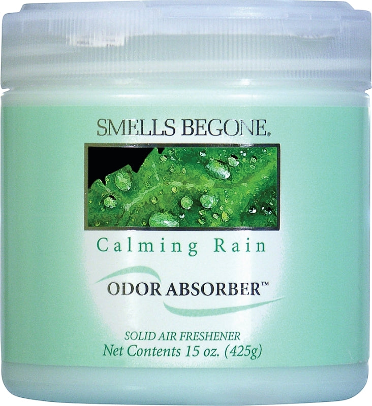 Smells Begone 50516 Odor Absorbing Gel, 15 oz, Jar, Calming Rain, 450 sq-ft Coverage Area