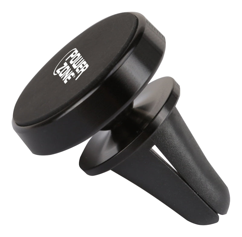 PowerZone C11 Car Cell Phone Holder, Aluminum Alloy + Magnet, Black, Magnetic Mounting