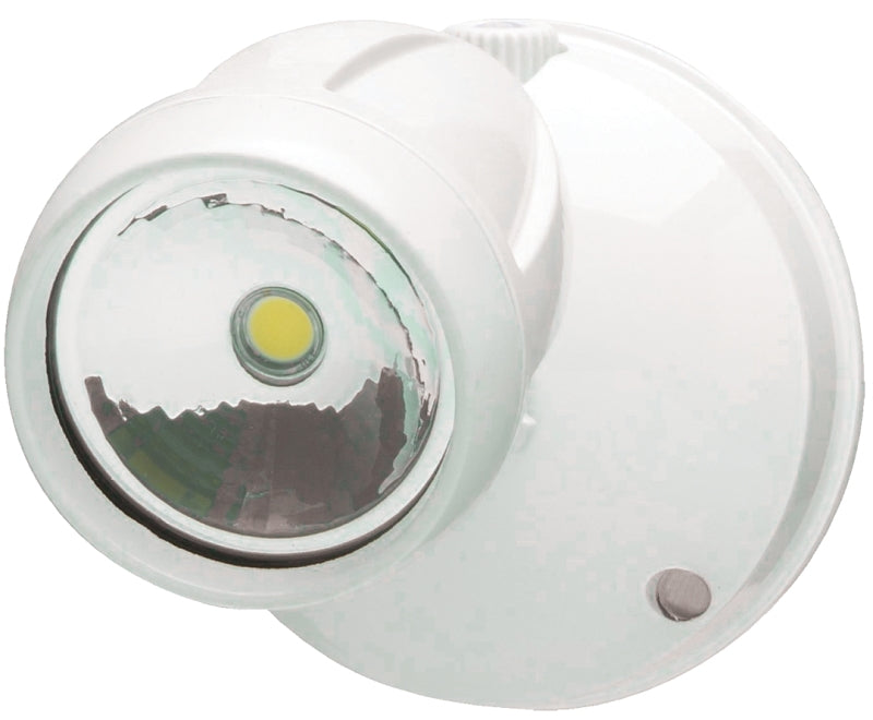 Heath Zenith HZ-8487-WH Non-Motion Security Light, 120 V, LED Lamp, 650 Lumens, 5000 K Color Temp, White Fixture