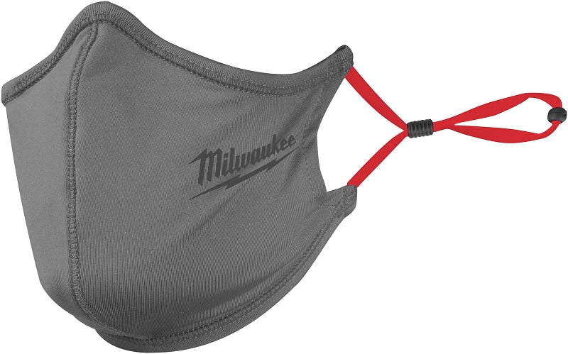 Milwaukee 48-73-4230 2-Layer Face Mask, One-Size Mask, Nylon/Polyester/Spandex Facepiece, Gray