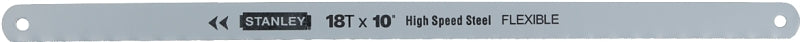 Stanley 15-808A Hacksaw Blade, 10 in L, 18 TPI, Steel Cutting Edge