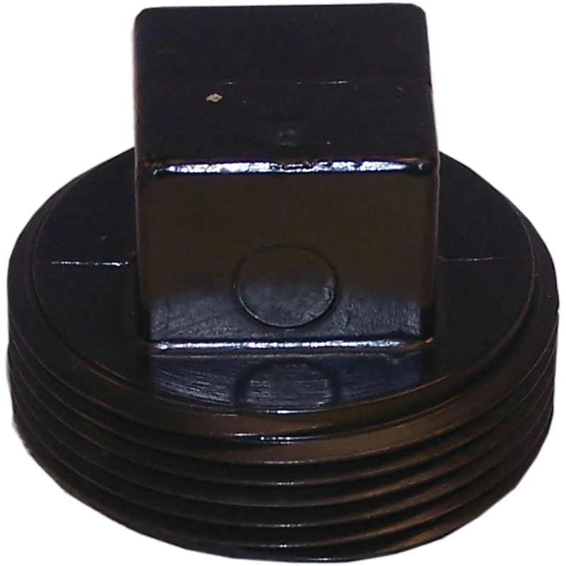 Canplas 103053SBC Threaded Plug, 3 in, MNPT, ABS, Black, SCH 40 Schedule