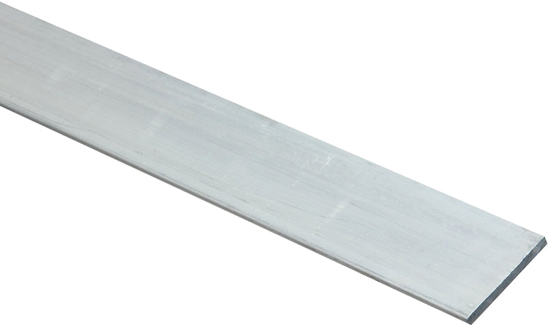 Stanley Hardware 4200BC Series N247-114 Flat Bar, 1-1/2 in W, 72 in L, 1/8 in Thick, Aluminum, Mill