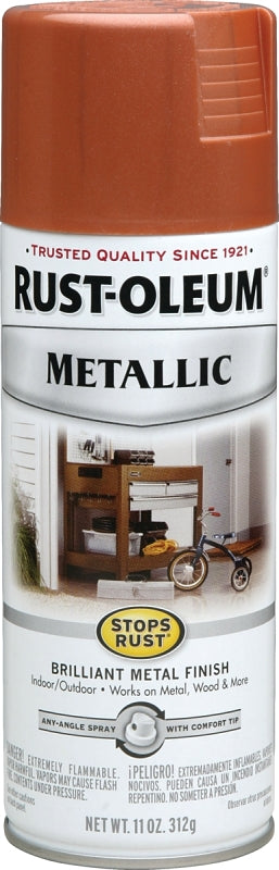 Stops Rust 7273830 Rust Preventative Spray Paint, Metallic, Copper, 11 oz, Can