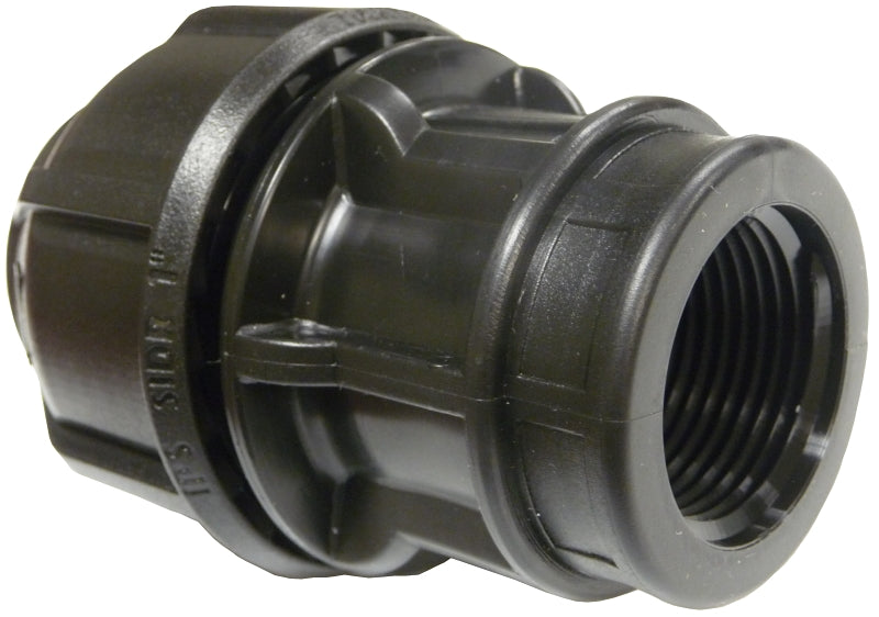 Homerite 358084 Pipe Adapter, 1 in, FPT, Polyethylene, 230 psi Pressure