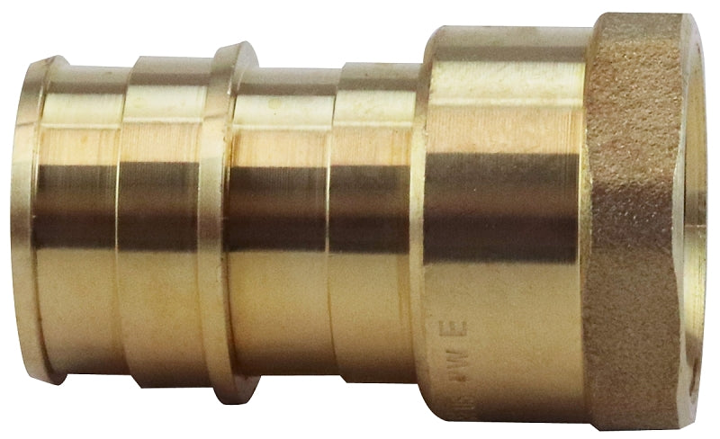 Apollo Valves ExpansionPEX Series EPXFA3412 Pipe Adapter, 3/4 x 1/2 in, Barb x FNPT, Brass, 200 psi Pressure