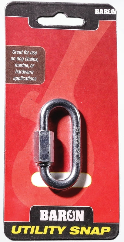 BARON C-7350T-5/16 Quick Link, 1760 lb Working Load, Steel, Zinc