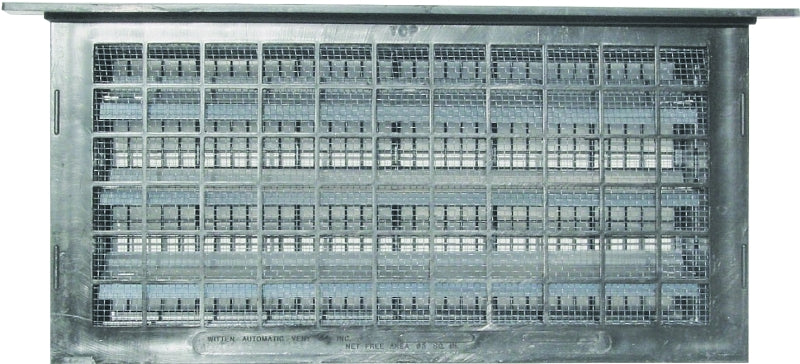 Bestvents 304LGR Automatic Foundation Vent, 62 sq-in Net Free Ventilating Area, Mesh Grill, Thermoplastic, Gray