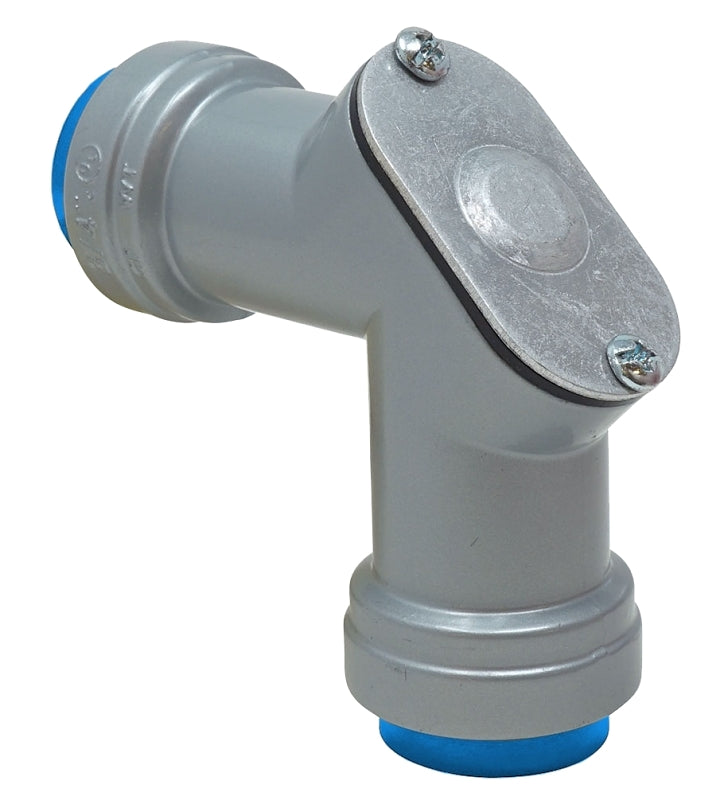 Southwire SIMPush 65078601 Pull Elbow, 90 deg Angle, 3/4 in Push-In, Aluminum, Powder-Coated