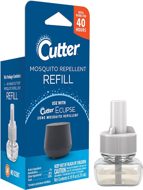 Cutter Eclipse HG-97202 Mosquito Repellent Refill, Liquid, Slight Solvent, 0.19 lb