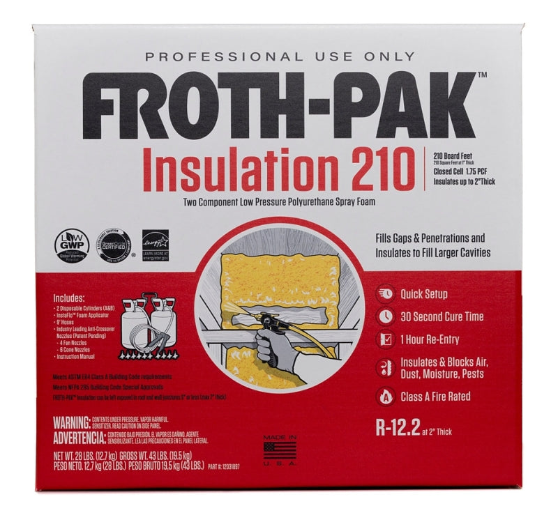 Dow Froth-Pak 12031897 Foam Sealant Kit, 30 s Functional Cure, 240 deg F