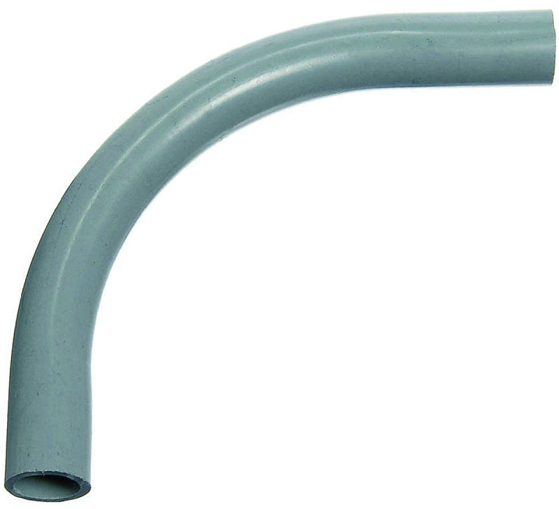 Cantex 5133823 Conduit Elbow, 90 deg Angle, 1/2 in Plain, PVC, Gray