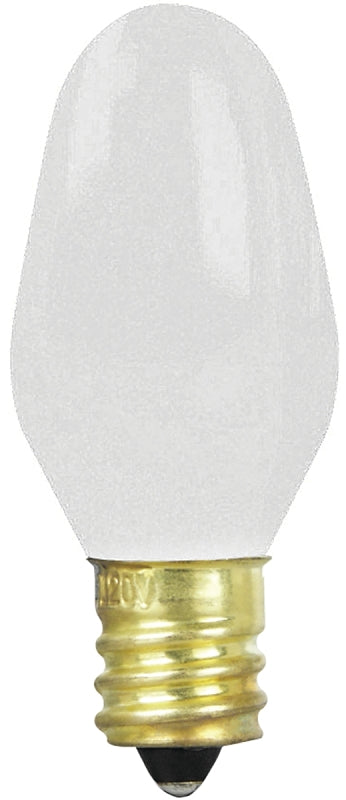 Feit Electric BP4C7/W/4/CAN Incandescent Bulb, 4 W, C7 Lamp, Candelabra E12 Lamp Base, 2700 K Color Temp