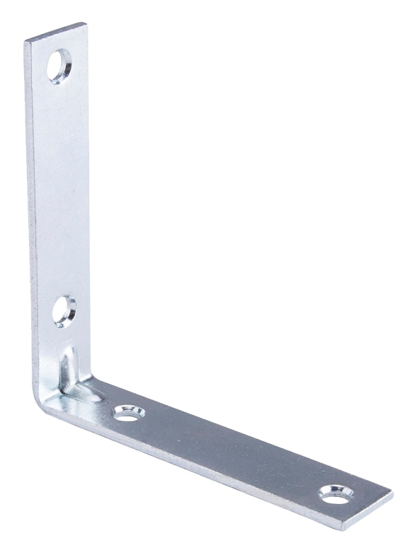 Prosource CB-Z04-013L Corner Brace, 4 in L, 4 in W, 7/8 in H, Steel, Zinc-Plated, 3.1 mm Thick Material