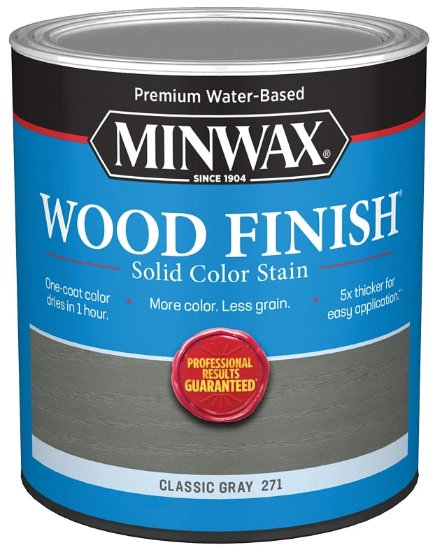 Minwax 108210000 Interior Wood Stain, Solid Stain, Classic Gray, Liquid, 32 fl-oz