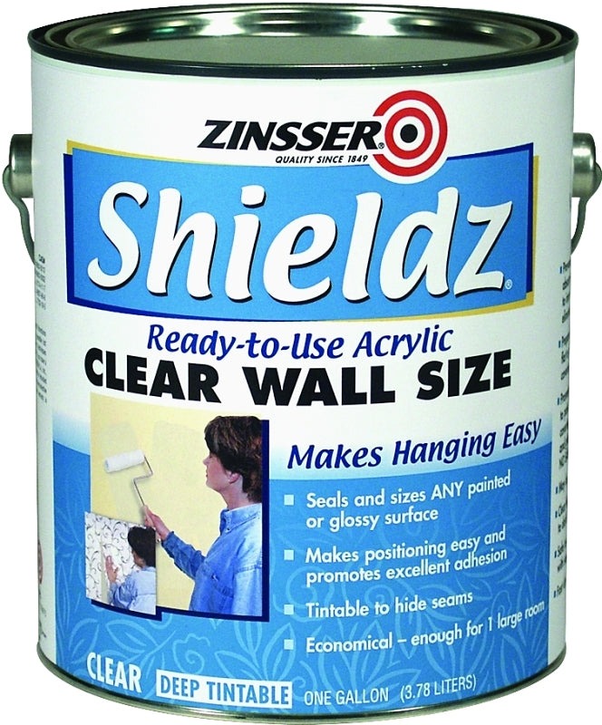 Zinsser 02101 Acrylic Wall Size, Clear, 1 qt, Pail, Liquid