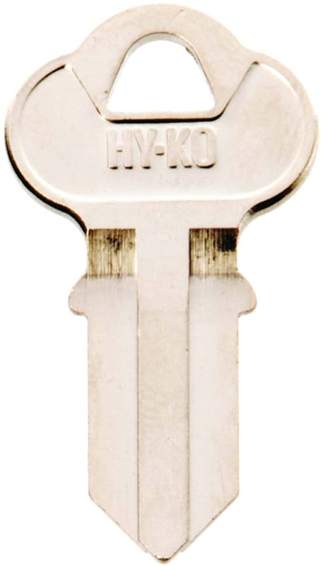 Hy-Ko 11010CG4 Key Blank, Brass, Nickel, For: Chicago Cabinet, House Locks and Padlocks
