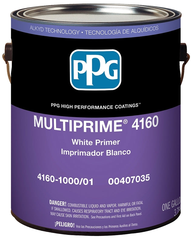 PPG MULTIPRIME 4160-1000-01 Primer, Flat, White, 1 gal