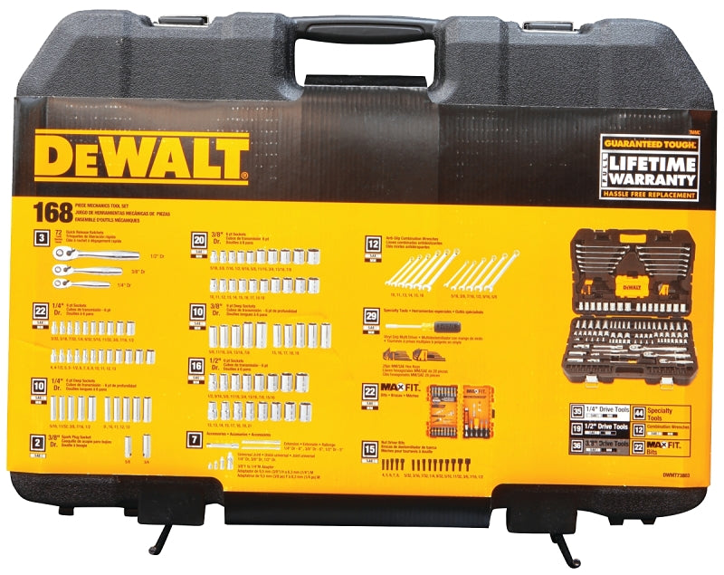DWMT73803 SOCKET SET 168PC BOX