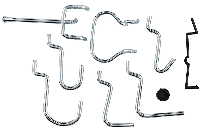 National Hardware N112-060 Peg Hook Assortment, 1/8, 1/4 in Opening, Steel, Zinc
