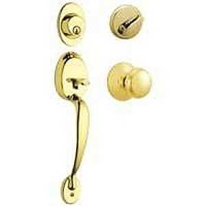 Schlage Plymouth Series F60PLY505XPLY605 Combination Lockset, Mechanical Lock, Handleset with Knob Handle, Round Design
