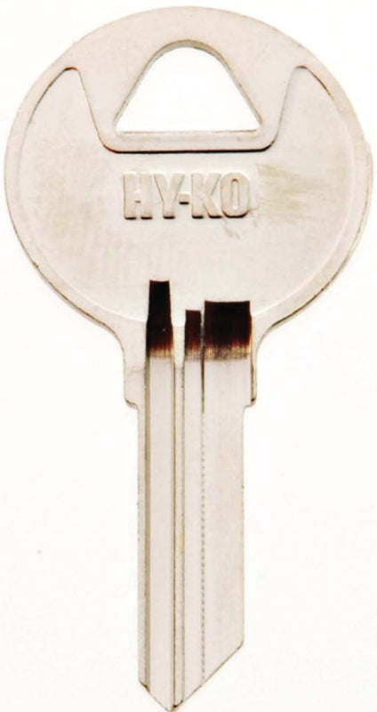 Hy-Ko 11010RO4 Key Blank, Brass, Nickel, For: National Cabinet Locks