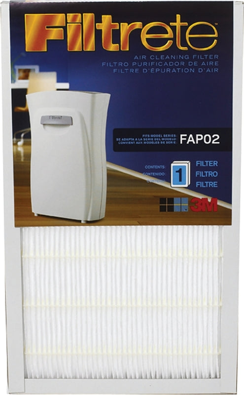 Filtrete FAPF02 Air Purifier Filter, 15 in L, 9 in W, 13 MERV, 99.9 % Filter Efficiency, Pleated Fabric Filter Media