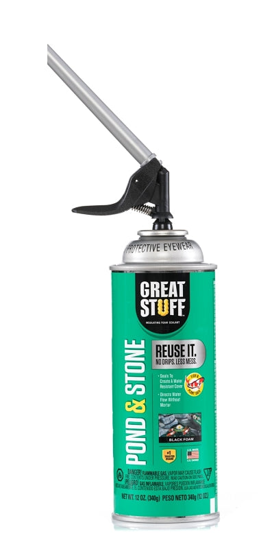 Great Stuff 99112849 Pond and Stone Insulating Foam Sealant, Black