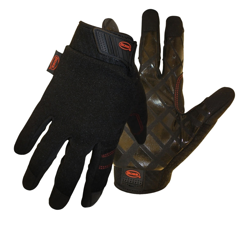 Boss 5211L Mechanic Gloves, L, Reinforced Thumb