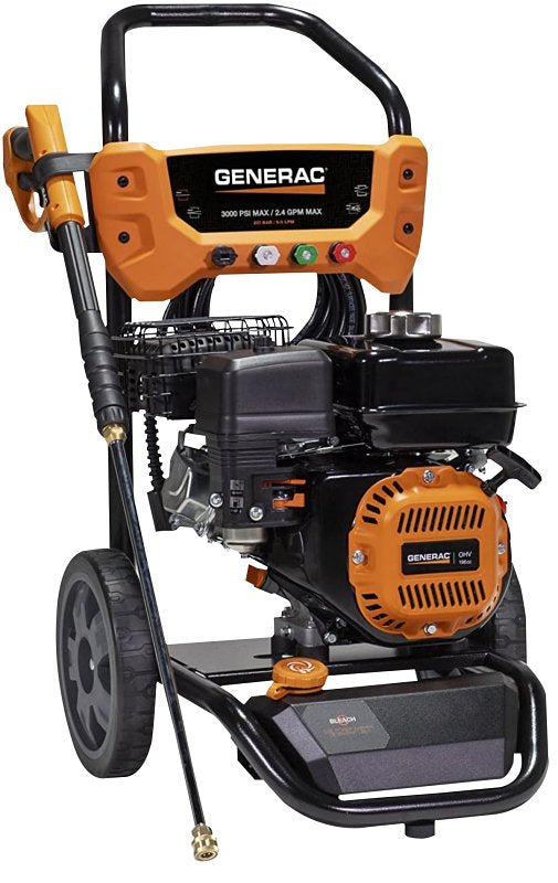 Generac 8896 Pressure Washer, Gas, 196 cc Engine Displacement, Axial Cam Pump, 3000 psi Operating, 2.4 gpm