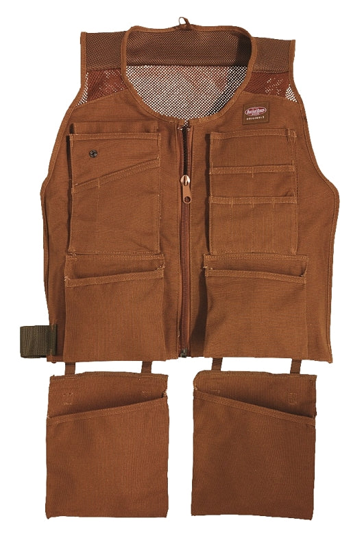Bucket Boss 80400 SuperVest, S/M Waist, Canvas, Brown, 14-Pocket