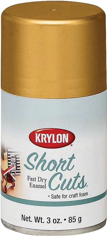 Krylon KSCS029 Craft Spray Paint, High-Gloss, Gold Leaf, 3 oz, Can