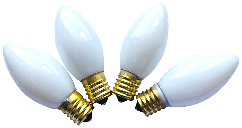 Hometown Holidays 16510 Light Bulb, 7 W, Intermediate Lamp Base, Incandescent Lamp, Ceramic White Light