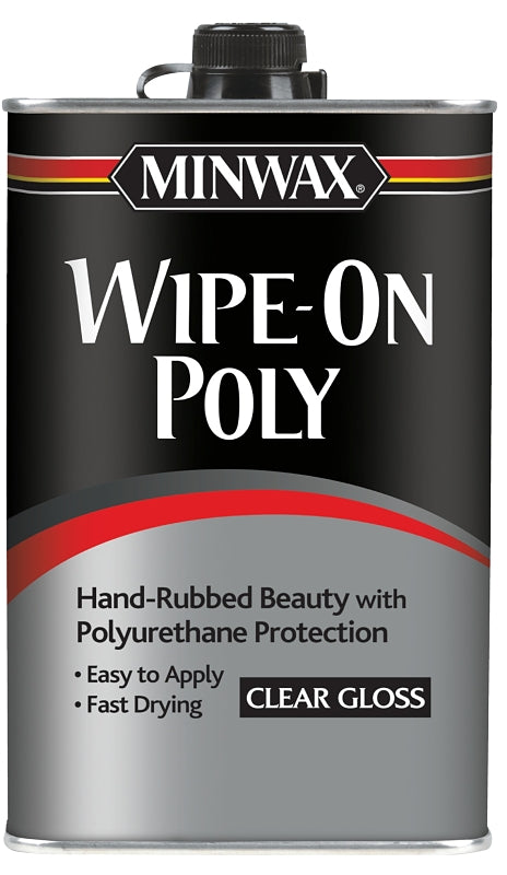 Minwax 40900000 Wipe-On Poly Paint, Gloss, Liquid, Clear, 1 pt, Can