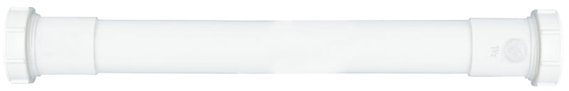Plumb Pak PP41-16W Pipe Extension Tube, 1-1/2 in, 16 in L, Slip-Joint, Plastic, White