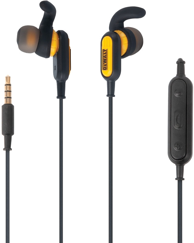 DeWALT 190 9032 DW2 Earphones, Black/Yellow