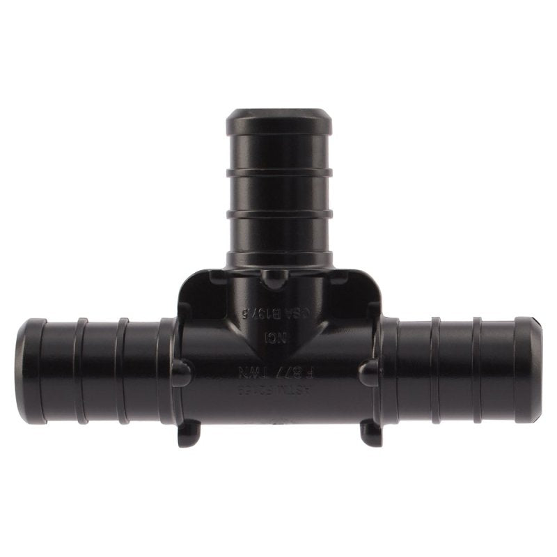 SharkBite UP362A5 Pipe Tee, 1/2 in, Barb, Polymer, Black, 200 psi Pressure