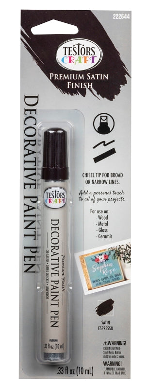 Rust-Oleum 222644 Decorative Paint Pen, Chisel Tip, Espresso