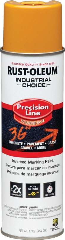 Industrial Choice 203024 Inverted Marking Spray Paint, Semi-Gloss, Caution Yellow, 17 oz, Can