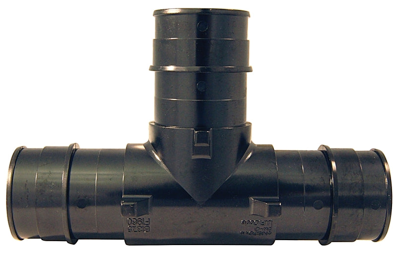 Apollo Valves Expansion Series EPXPAT15PK Pipe Tee, 1 in, Barb, Poly Alloy, 200 psi Pressure